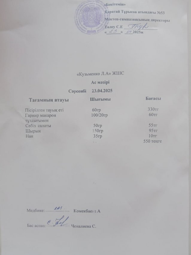 23.04.2025ж ас мәзірі